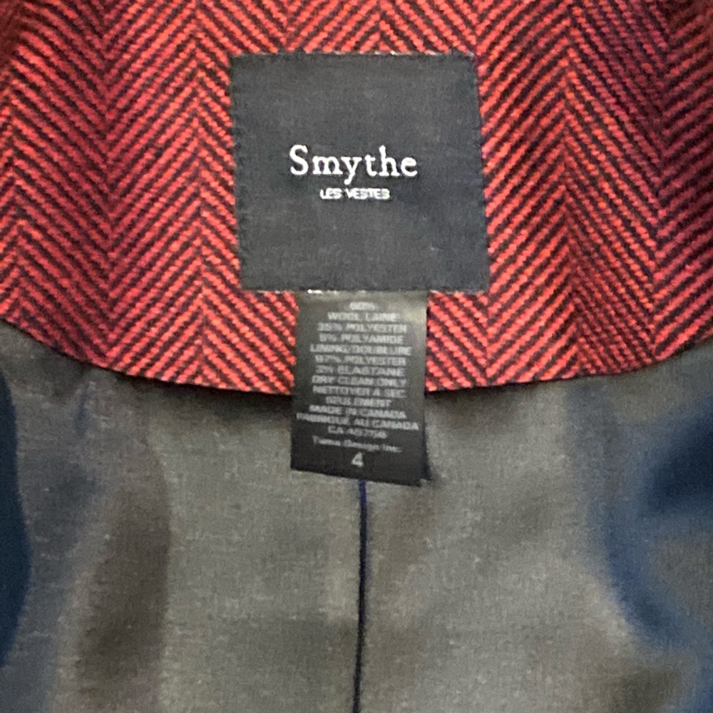 SMYTHE Red/Blk holiday blazer - Picture 5 of 5